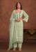 Picture of Organza Dark Sea Green Straight Cut Salwar Kameez