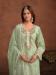 Picture of Organza Dark Sea Green Straight Cut Salwar Kameez