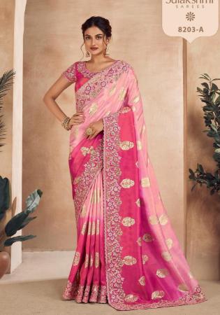 Picture of Beautiful Silk Light Salmon Saree