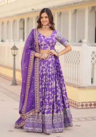 Picture of Amazing Georgette Fuchsia Lehenga Choli