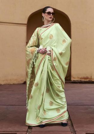 Picture of Exquisite Satin & Silk Tan Saree