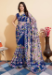 Picture of Bewitching Net Midnight Blue Saree