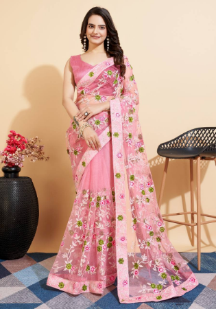 Picture of Radiant Net Pink Saree