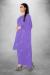 Picture of Organza Medium Purple Straight Cut Salwar Kameez