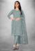 Picture of Organza Slate Grey Straight Cut Salwar Kameez