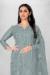 Picture of Organza Slate Grey Straight Cut Salwar Kameez