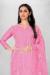 Picture of Organza Light Coral Straight Cut Salwar Kameez