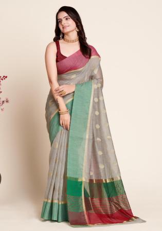 Picture of Appealing Silk Dark Grey Saree