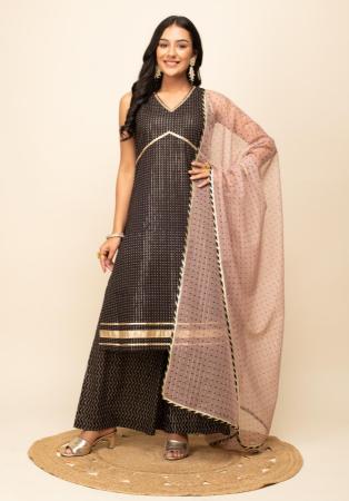 Picture of Ravishing Cotton Black Readymade Salwar Kameez