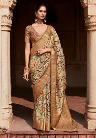 Picture of Alluring Silk Beige Saree