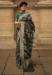 Picture of Delightful Satin Dark Olive Green Saree