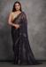 Picture of Ravishing Georgette Dark Slate Grey Saree