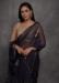 Picture of Ravishing Georgette Dark Slate Grey Saree