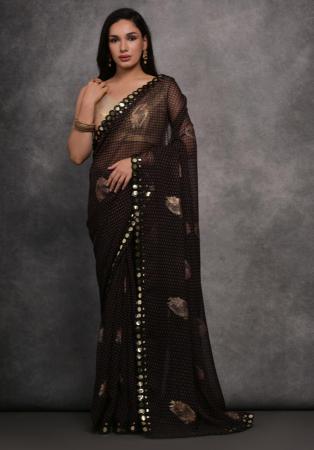 Picture of Elegant Georgette Black Saree