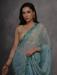 Picture of Charming Georgette Cadet Blue Saree