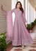 Picture of Georgette Rosy Brown Straight Cut Salwar Kameez