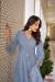 Picture of Georgette Steel Blue Straight Cut Salwar Kameez