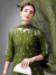 Picture of Cotton Dark Olive Green Readymade Salwar Kameez