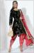 Picture of Magnificent Georgette Black Straight Cut Salwar Kameez