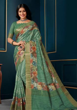 Picture of Charming Silk Cadet Blue Saree