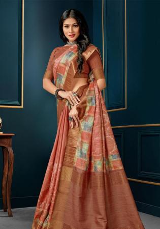 Picture of Amazing Silk Burly Wood Saree