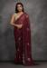 Picture of Ideal Georgette & Silk Saddle Brown Saree