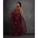 Picture of Ideal Georgette & Silk Saddle Brown Saree