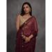 Picture of Ideal Georgette & Silk Saddle Brown Saree