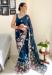 Picture of Magnificent Georgette Midnight Blue Saree