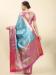 Picture of Exquisite Silk & Organza Light Steel Blue Saree