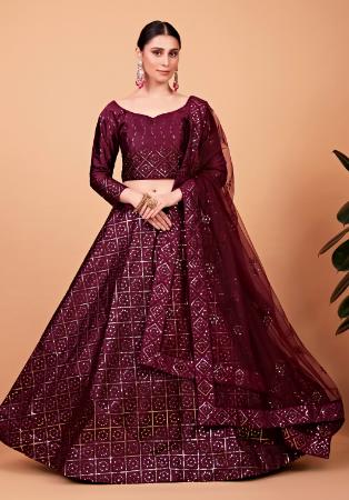 Picture of Sightly Silk Grey Lehenga Choli