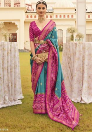 Picture of Grand Silk Teal Saree