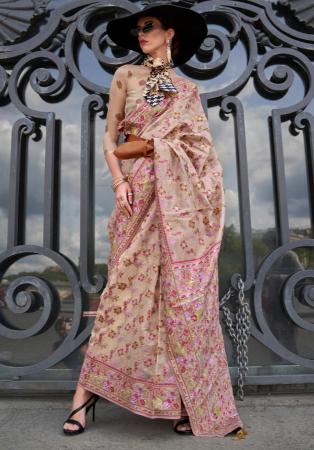 Picture of Sightly Organza Rosy Brown Saree