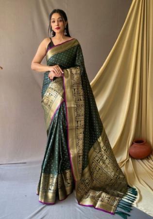 Picture of Exquisite Silk Sea Green Saree