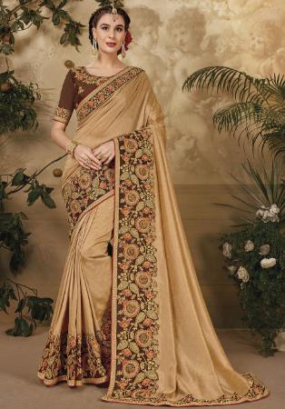 Picture of Grand Silk Beige Saree