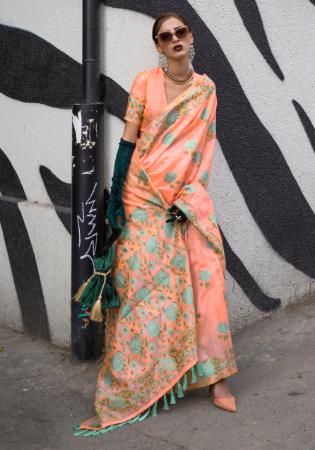 Picture of Resplendent Silk Light Coral Saree