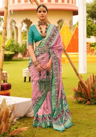 Picture of Statuesque Silk Light Coral Saree