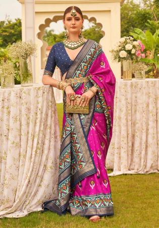 Picture of Comely Silk Deep Pink Saree