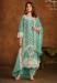 Picture of Organza Cadet Blue Straight Cut Salwar Kameez