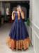 Picture of Resplendent Cotton Navy Blue Readymade Gown