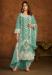 Picture of Organza Cadet Blue Straight Cut Salwar Kameez