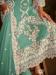 Picture of Organza Cadet Blue Straight Cut Salwar Kameez