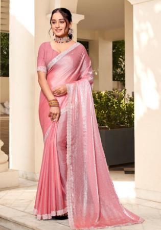 Picture of Nice Silk Pale Violet Red Saree