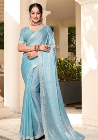 Picture of Splendid Silk Cadet Blue Saree