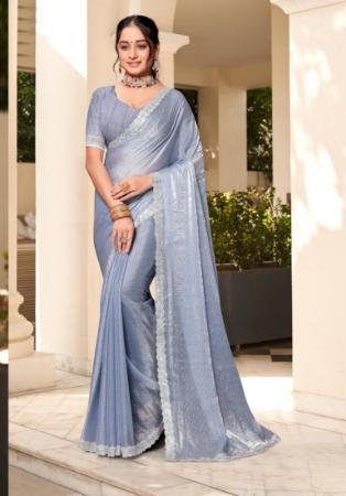 Picture of Wonderful Silk Light Steel Blue Saree