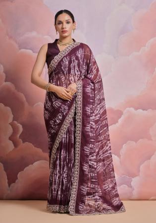 Picture of Beautiful Georgette Dim Gray Saree