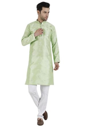 Picture of Pleasing Silk Beige Kurtas