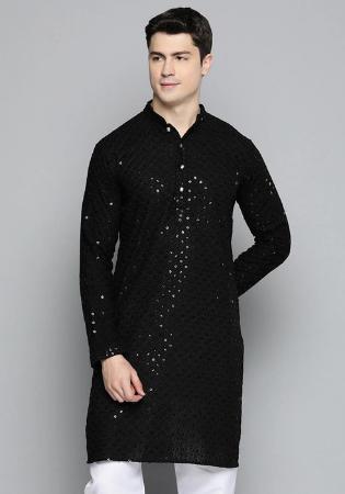 Picture of Splendid Rayon Black Kurtas