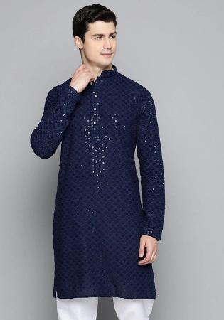 Picture of Amazing Rayon Dark Slate Grey Kurtas