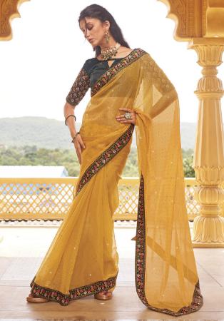 Picture of Splendid Chiffon Sandy Brown Saree